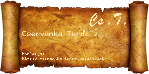 Cservenka Teréz névjegykártya