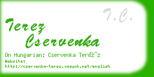 terez cservenka business card